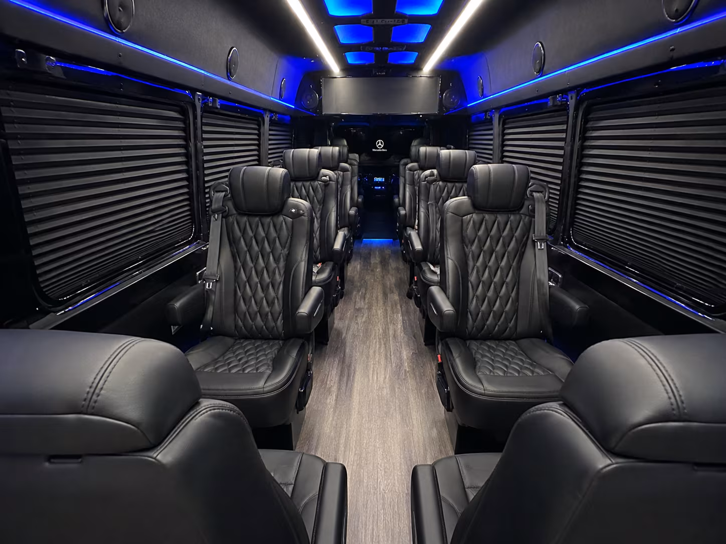 norman 18 passenger sprinter van inside