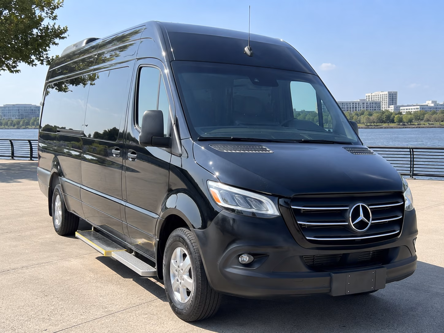 warehouse distribution center and industrial park sprinter van shuttles in norman
